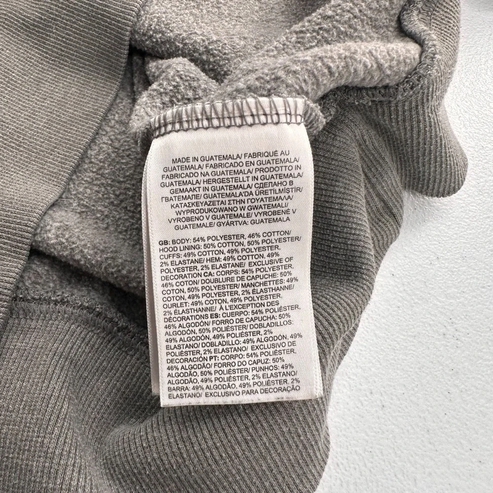 The North Face M‎ Grey Hoodie Camouflage Logo Print Never Stop Exploring Graphic